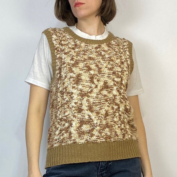 Vintage 70s Space dye KNIT SWEATER VEST! Medium - Picture 3 of 5